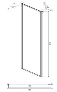 Душевой уголок Ambassador Forsa 17021120AX-80AX 140x80см хром/прозрачное